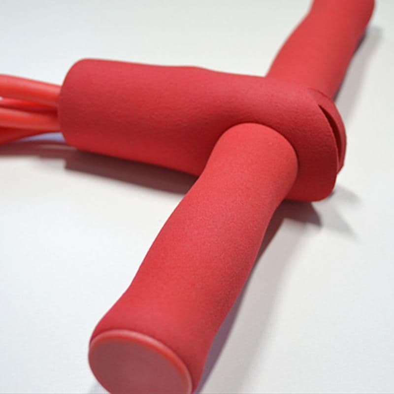 image-Natural Latex Foot Pedal Elastic Pull Rope with Handle Fitness Equipment Bodybuilding Expander