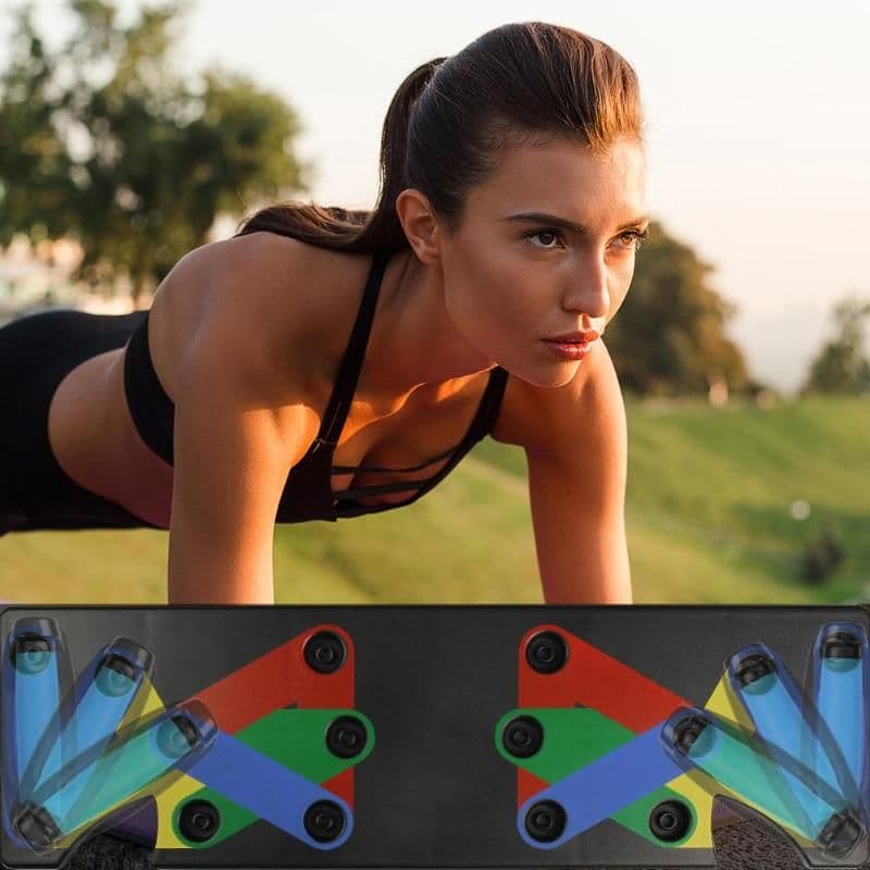 image-Push Up Rack Edge 9 in 1 Body Building Exercise Fitness Tools Women Men Push-Up Display Shelves and Raisers For GYM Training Body drop shipping