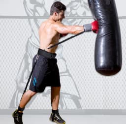 image-150 lbs Resistance Elastic Boxing Gloves Crossfit Training Belt Leg Strength and Agility Training Strap for Football Basketball Taekwondo