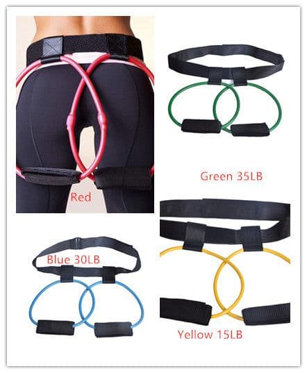 image-Fitness Women Body Butt Band Resistance Bands Adjustable Waist Belt Pedal Exerciser