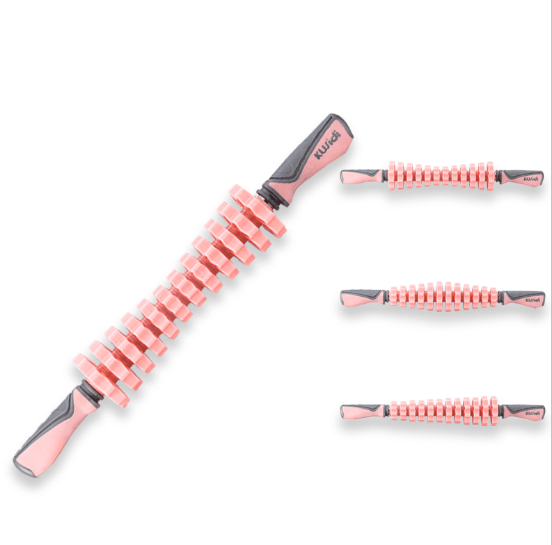 image-Multifunctional Muscle Massager Relaxation Roller Ring Clamp Yoga Body Shaping 4 Wheels Fitness Device for Sports