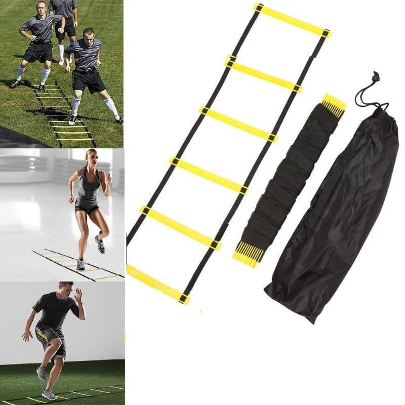 image-Football Soccer Agility Training Ladders Speed Scale Stairs Nylon Straps Fitness Equipment