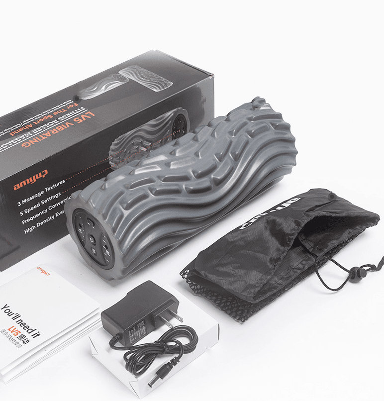 image-USB Electric Massage Yoga Massager Muscle Soreness Pain Relax Stovepipe Vibration Acupressure Massage Column Foam Roller Block