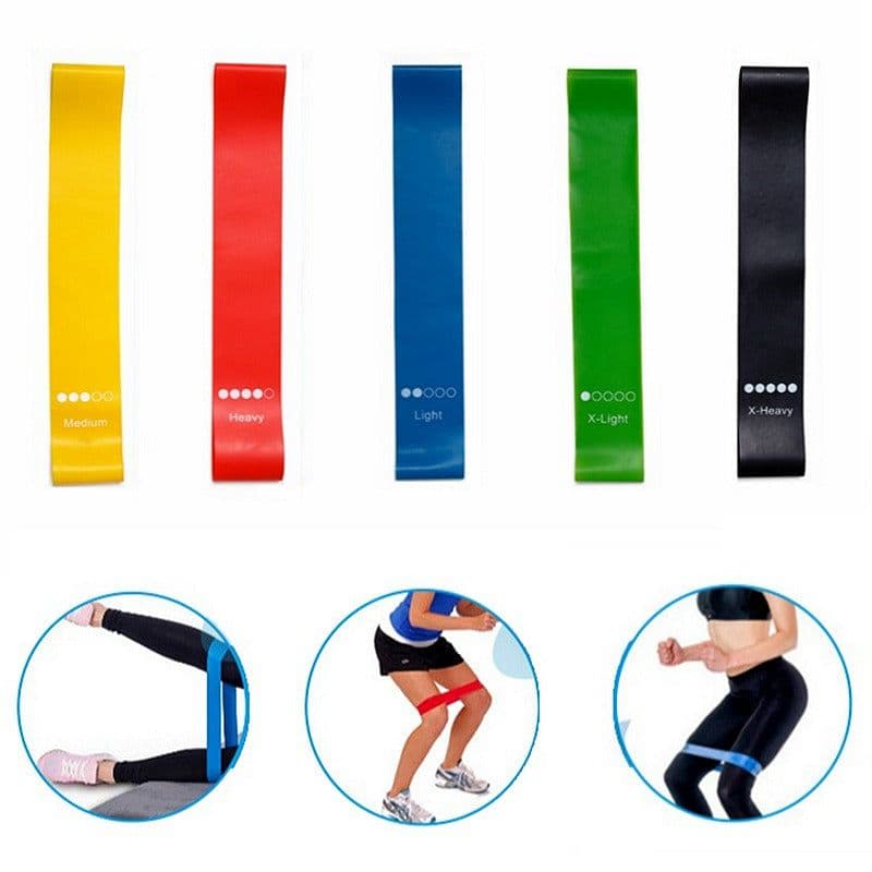 image-Yoga Resistance Rubber Bands Indoor Outdoor Fitness Equipment 0.35mm-1.1mm Pilates Sport Training Workout Elastic Bands