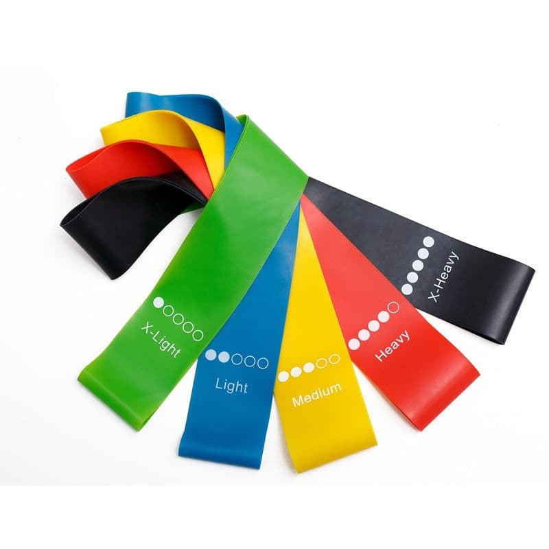 image-Yoga Resistance Rubber Bands Indoor Outdoor Fitness Equipment 0.35mm-1.1mm Pilates Sport Training Workout Elastic Bands