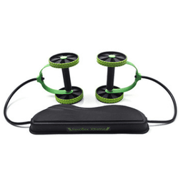 image-Tension Foldable Sit-up Equipment Revoflex Xtreme Rally Multifunction Pull Rope Muscle Training Wheeled Fitness Equipment