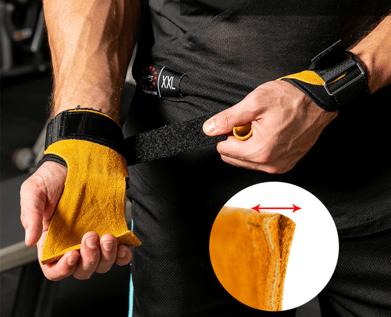 image-SKDK Hand Grips Gymnastics Gloves Grips Anti-Skid Gym Fitness Gloves Weight Lifting