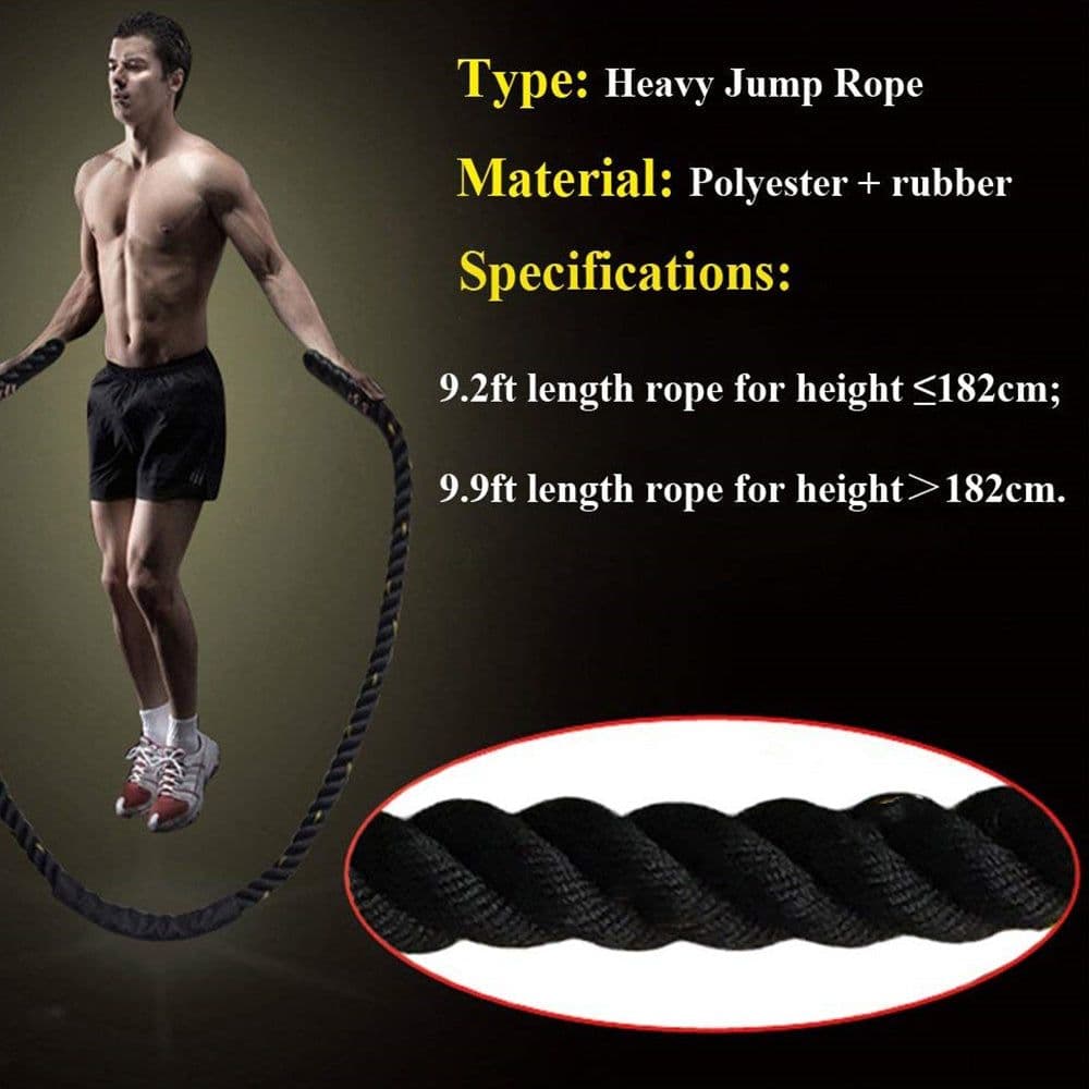image-Rope Battle Skipping Ropes Power Training Fitness Home Gym Equipment