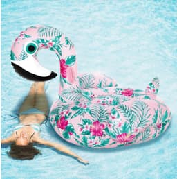 image-YUYU model inflatable pink flamingo swimming float Tube adult raft model pink flamingo pool float swim ring summer water fun pool toys