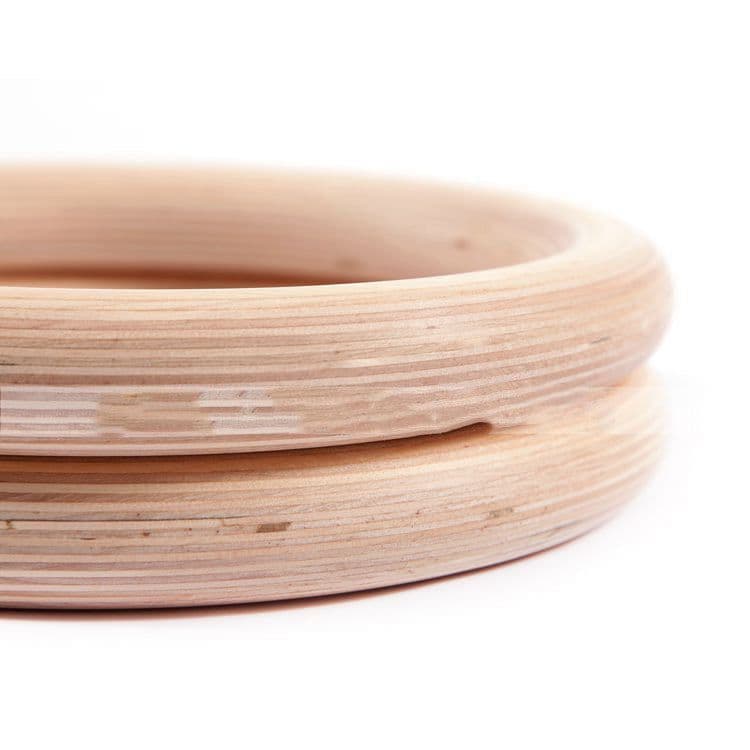 image-Gymnastic wooden rings for sports competitions Adult pull-ups Birch rings