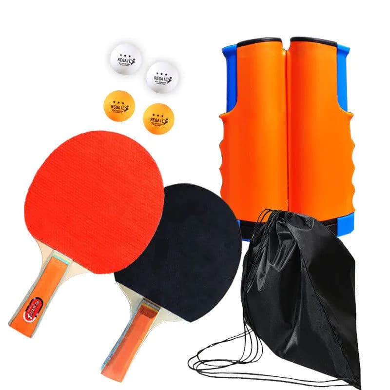 image-Retractable and Portable Table Tennis Racket Set