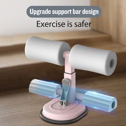 image-Adjustable Sit-up Bar Floor Assistant Abdominal Exercise Stand