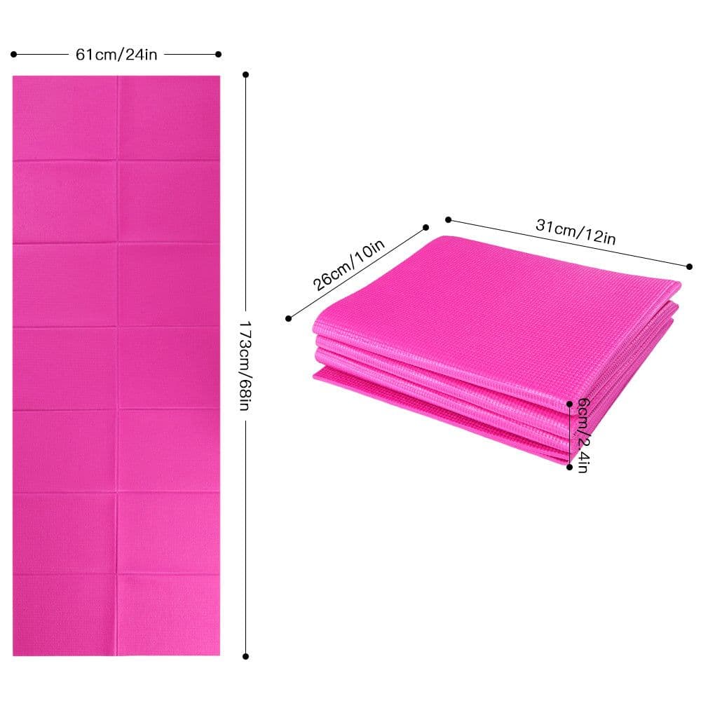 image-Non Slip Yoga Mat 3 Folding Gymnastics Mat Fitness Exercise Gym Oxford Airtrack Panel Tumbling Climbing Pilates Pad Air Track