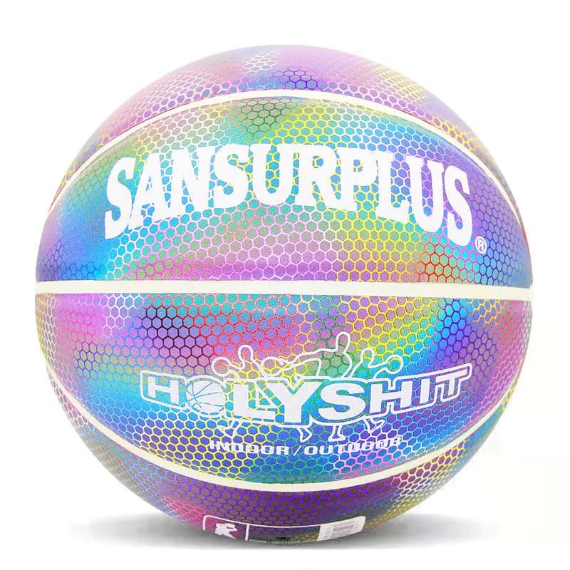 image-Glowing Luminous Fluorescent Basketball Night Game Basketball