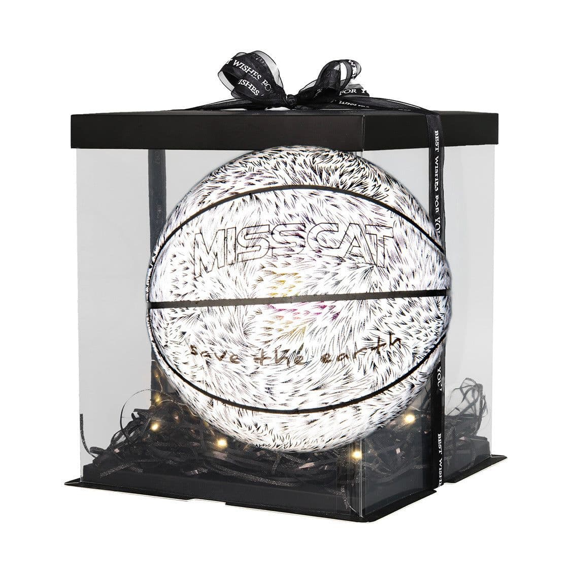 image-Glowing Luminous Fluorescent Basketball Night Game Basketball