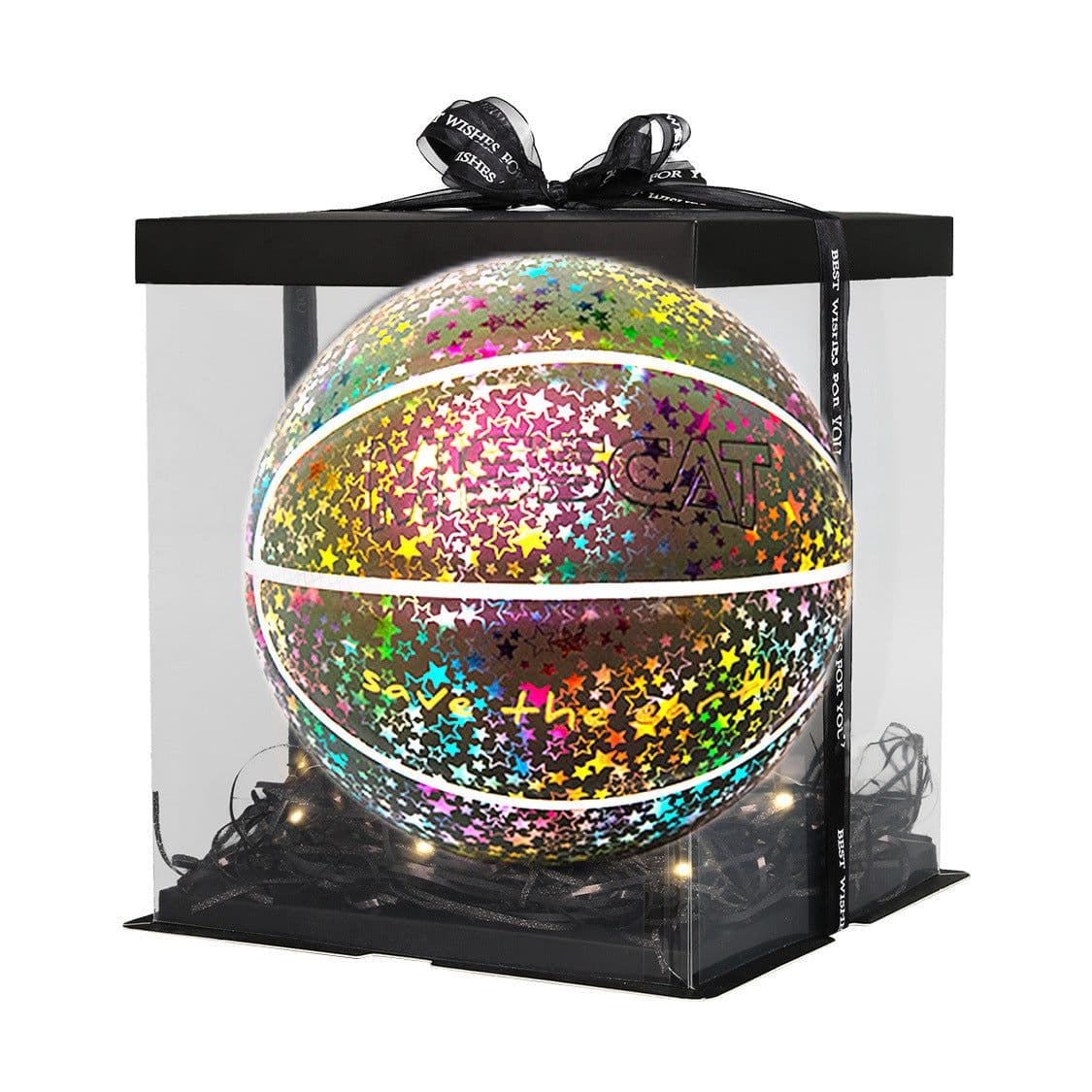 image-Glowing Luminous Fluorescent Basketball Night Game Basketball