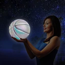 image-Glowing Luminous Fluorescent Basketball Night Game Basketball