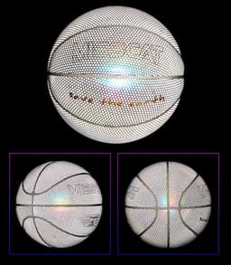 image-Glowing Luminous Fluorescent Basketball Night Game Basketball