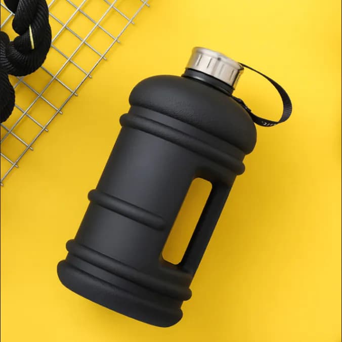 image-Fitness water bottle 1.3L large capacity scale sports