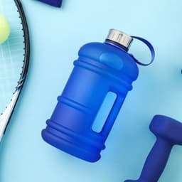 image-Fitness water bottle 1.3L large capacity scale sports