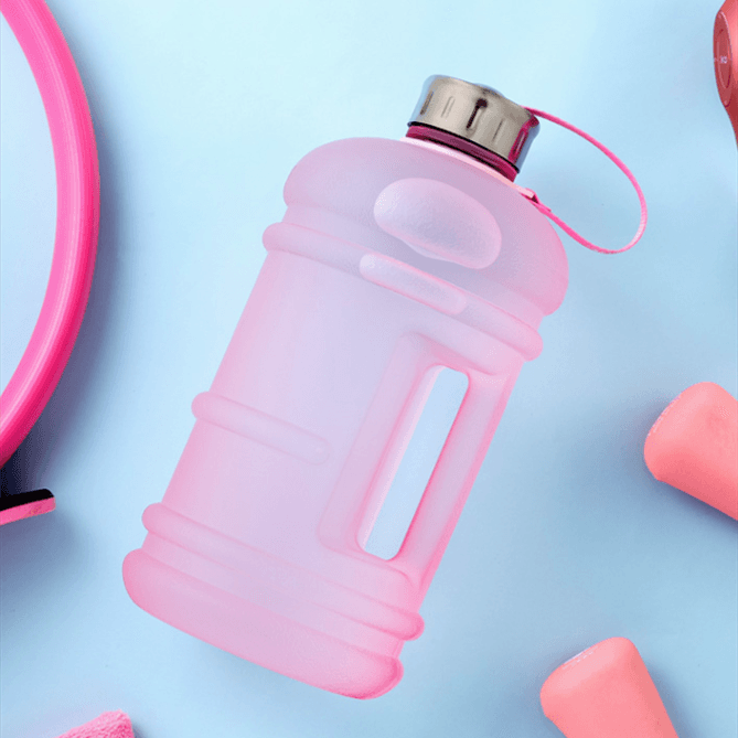 image-Fitness water bottle 1.3L large capacity scale sports