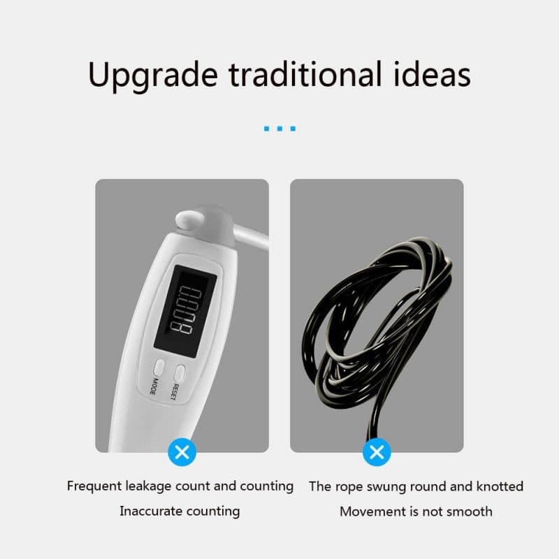 image-Cordless Jump Ropes Smart Electronic Digital wireless Skip Rope Calorie Consumption Fitness Body Building Exercise Jumping Rope