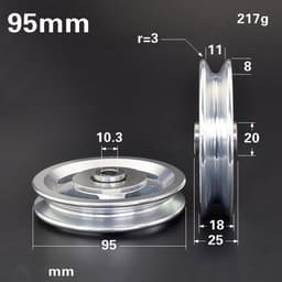 image-Fitness equipment accessories roller aluminum alloy guide wheel