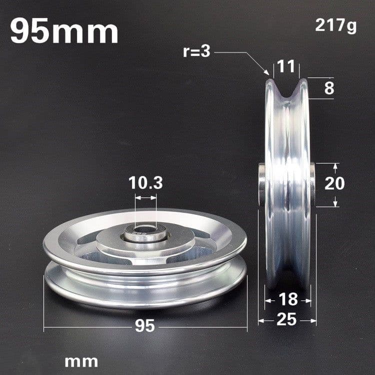 image-Fitness equipment accessories roller aluminum alloy guide wheel
