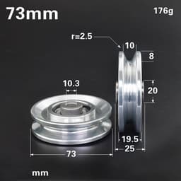 image-Fitness equipment accessories roller aluminum alloy guide wheel