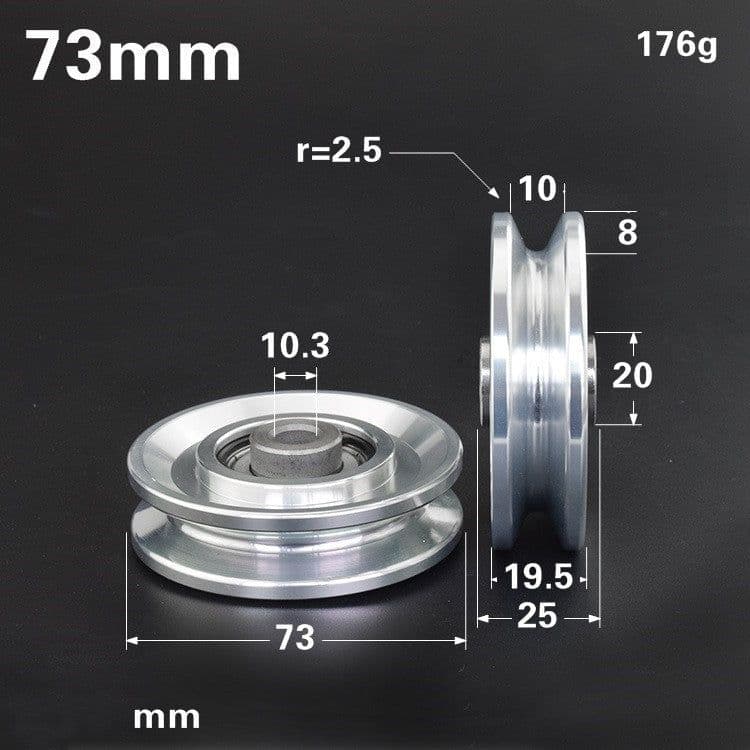 image-Fitness equipment accessories roller aluminum alloy guide wheel