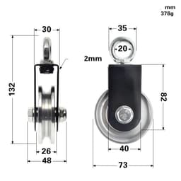image-Fitness equipment accessories roller aluminum alloy guide wheel