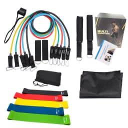 image-Multifunctional Rally TPE11 Piece Set Fitness Rally Rope Latex Elastic Cord Resistance Ring