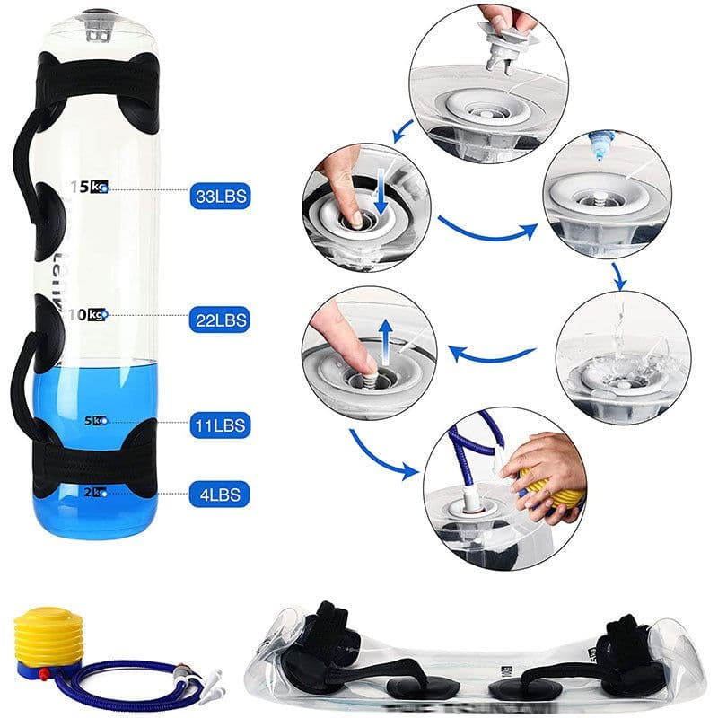 image-Portable Weight Bearing Fitness Adjustable Water Bag
