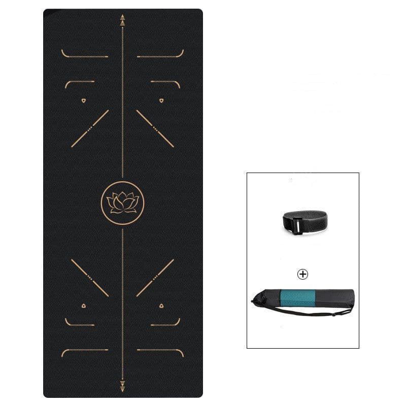 image-Yoga Mat Thickening and Widening Gold Line