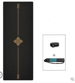image-Yoga Mat Thickening and Widening Gold Line