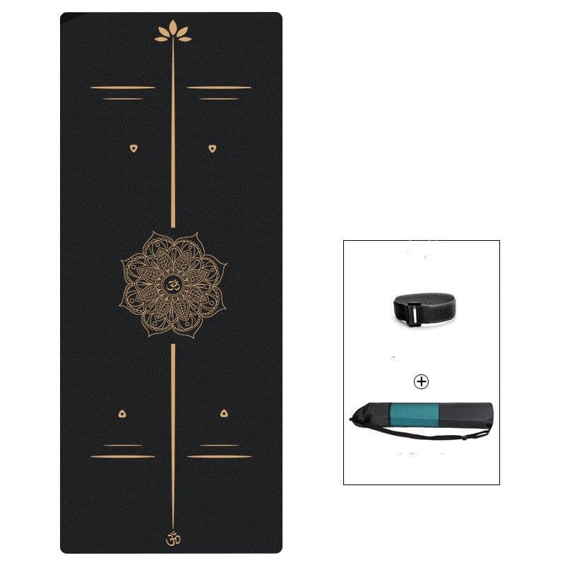 image-Yoga Mat Thickening and Widening Gold Line