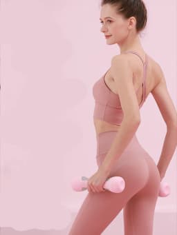 image-Adjustable Dumbell Weights Heavy Rubber Dumbbells Yoga Small Home Exercise Arm Dumbbells Ladies Fitness Equipment
