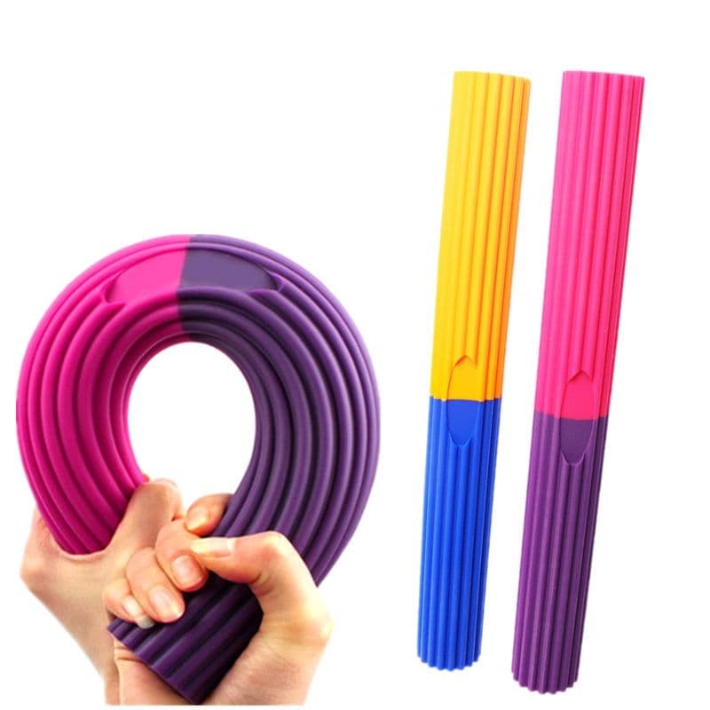 image-Fitness Flexible Resistance Training Bar Elbow Bar Hand Forearm Strengthener Home Gym Equipment for Massage and Injury Recovery