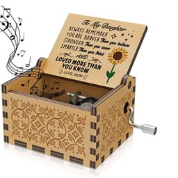 image-Antique Carved Wooden Hand Crank Spirited Away Music Box Christmas Gift Birthday Gift Party Decoration