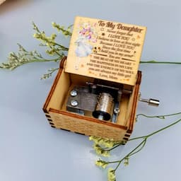 image-Antique Carved Wooden Hand Crank Spirited Away Music Box Christmas Gift Birthday Gift Party Decoration
