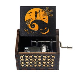 image-Antique Carved Wooden Hand Crank Spirited Away Music Box Christmas Gift Birthday Gift Party Decoration