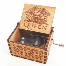 image-Antique Carved Wooden Hand Crank Spirited Away Music Box Christmas Gift Birthday Gift Party Decoration