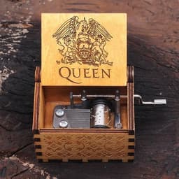 image-Antique Carved Wooden Hand Crank Spirited Away Music Box Christmas Gift Birthday Gift Party Decoration