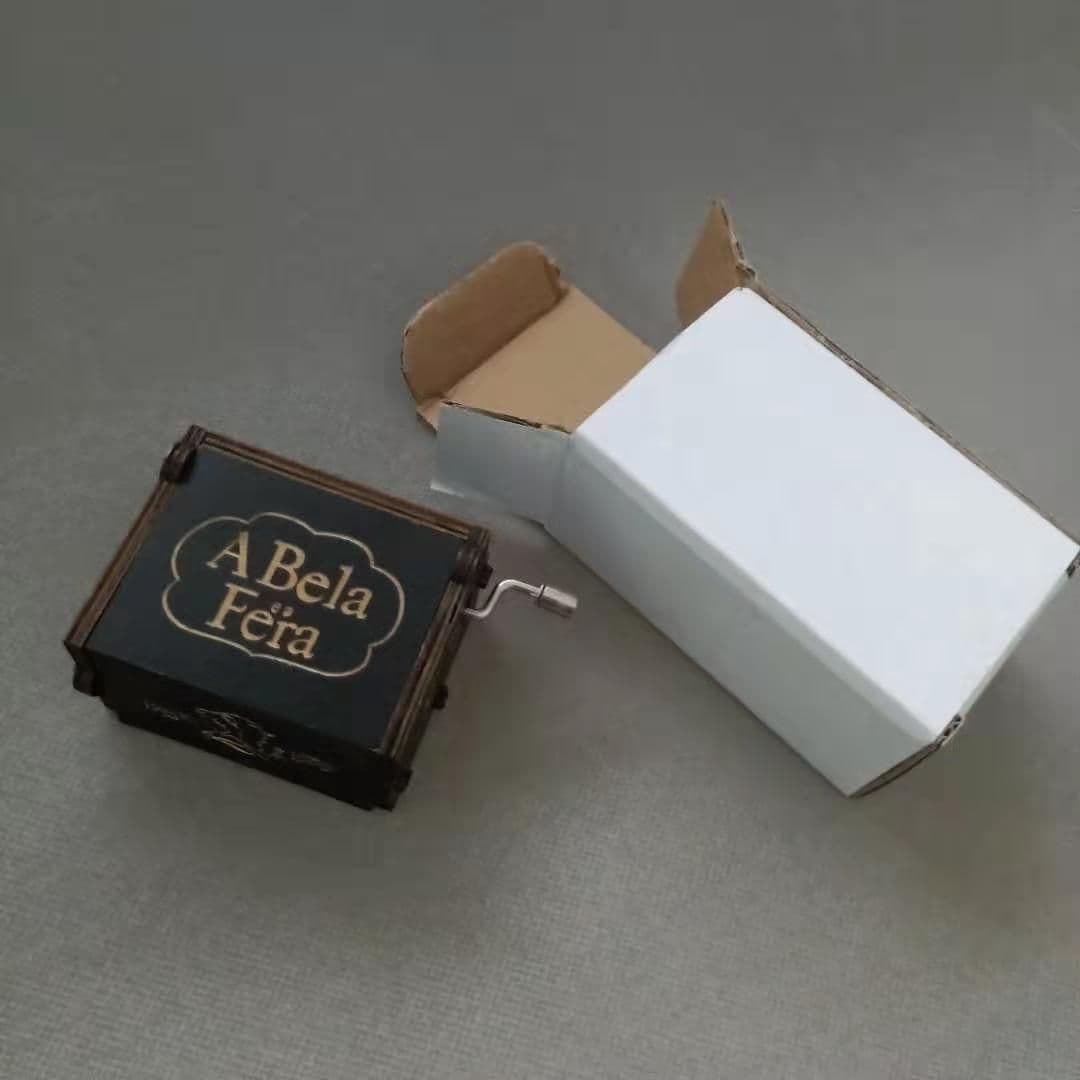 image-Antique Carved Wooden Hand Crank Spirited Away Music Box Christmas Gift Birthday Gift Party Decoration