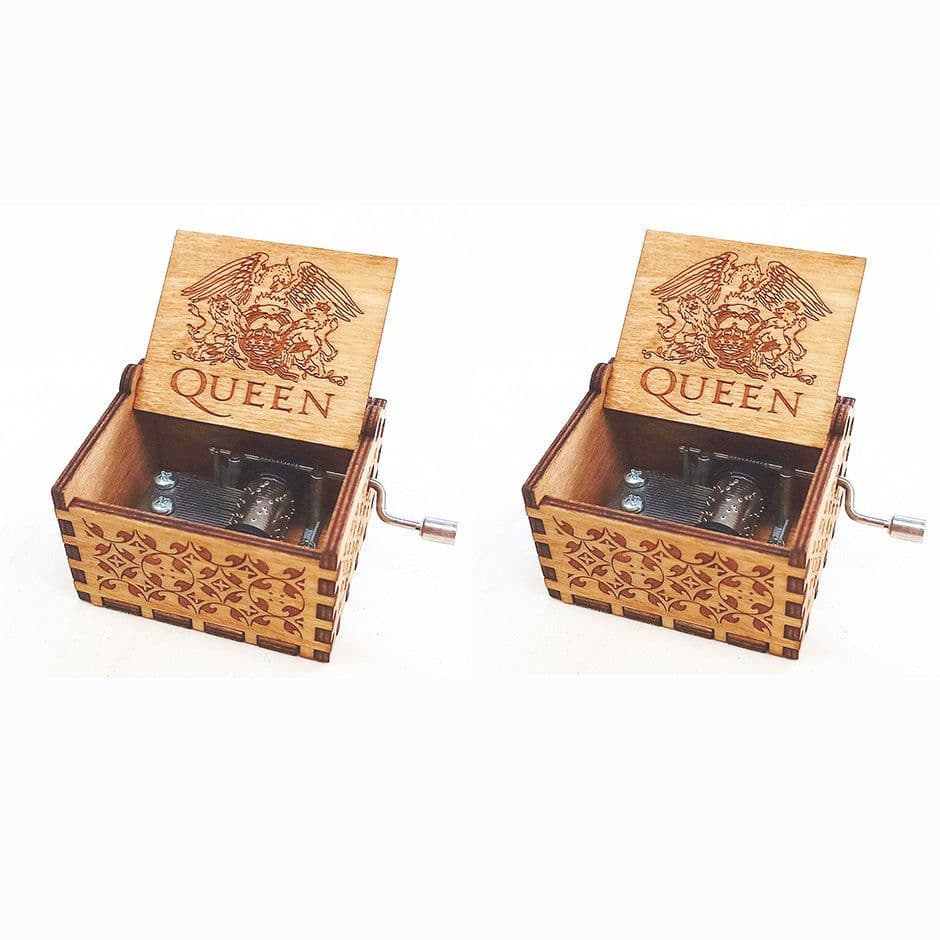 image-Antique Carved Wooden Hand Crank Spirited Away Music Box Christmas Gift Birthday Gift Party Decoration
