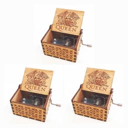 image-Antique Carved Wooden Hand Crank Spirited Away Music Box Christmas Gift Birthday Gift Party Decoration