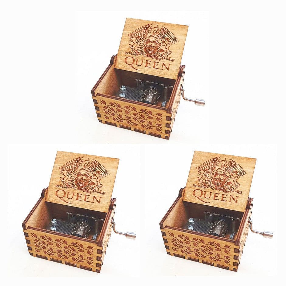 image-Antique Carved Wooden Hand Crank Spirited Away Music Box Christmas Gift Birthday Gift Party Decoration