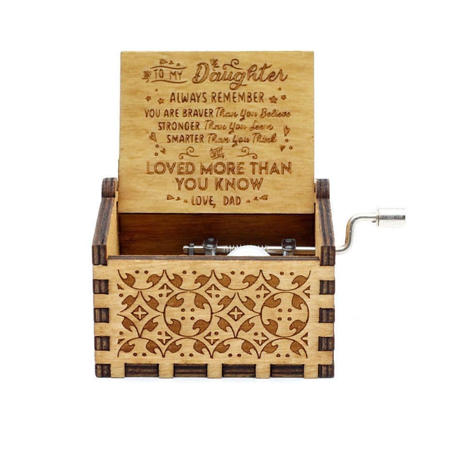 image-Antique Carved Wooden Hand Crank Spirited Away Music Box Christmas Gift Birthday Gift Party Decoration