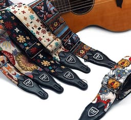 image-Guitar bass strap embroidery thickening and widening