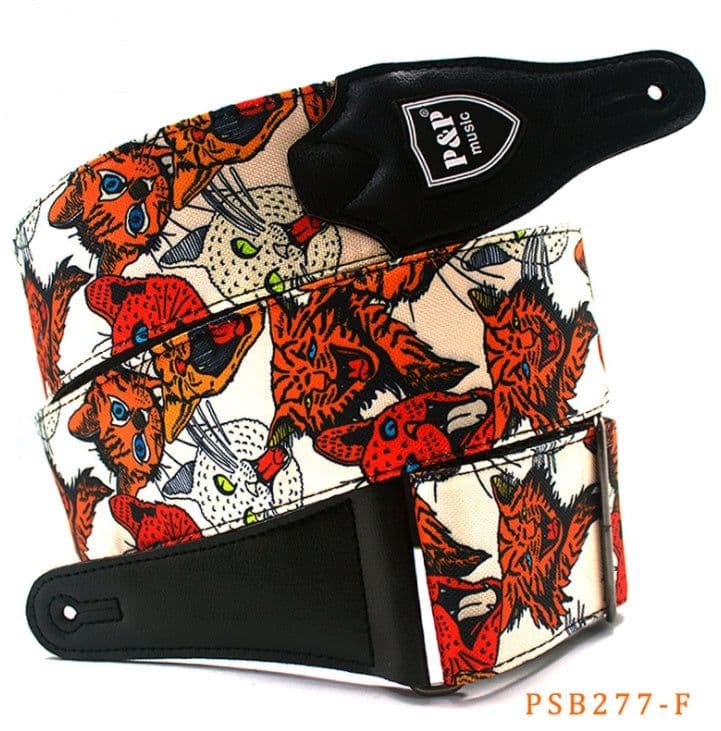 image-Guitar bass strap embroidery thickening and widening
